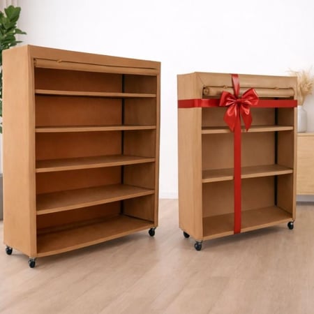 دولاب تخزين كبير 5 أرفف مع دولاب هدية