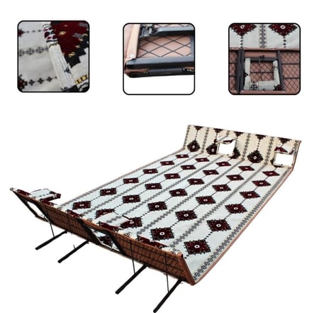 طقم كراسي مع فرشة ومراكي مدمجة