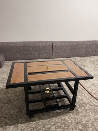 منقل غاز وطاولة 2 في 1