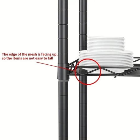استاند رفوف كروم اسود 4 ارفف 90 سم