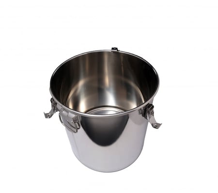 سطل تخزين استيل بقفل 32 لتر