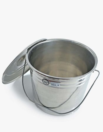 سطل استيل بغطاء 5 لتر