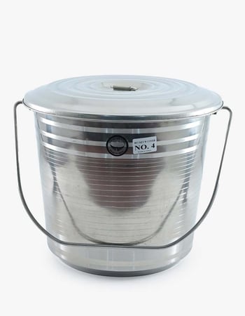 سطل استيل بغطاء 5 لتر