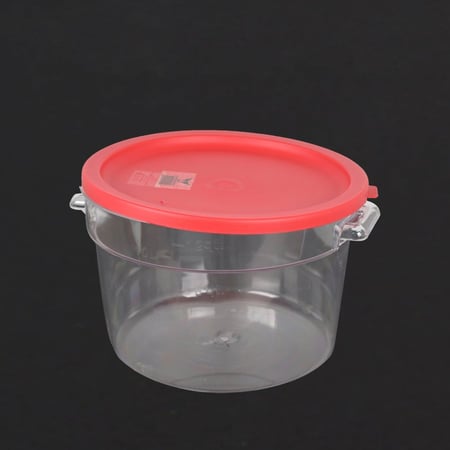 علبة شفافة مدور مع غطاء 7.5 لتر
