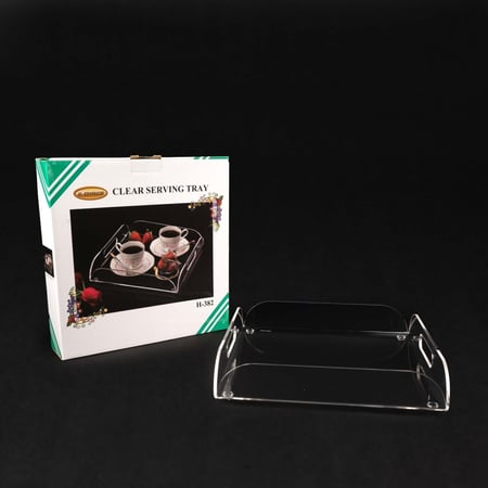 صينية تقديم  شفاف مربع