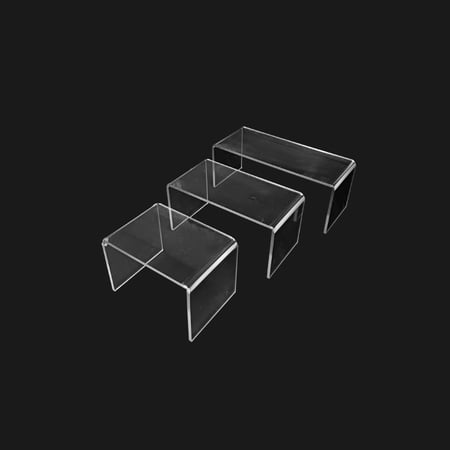 طقم استاند تقديم اكريلك مستطيل 10×10 سم