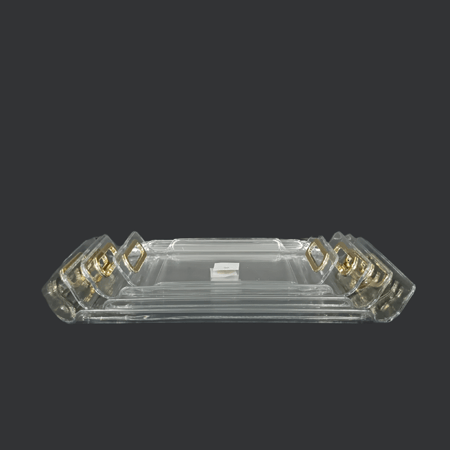 طقم صواني تقديم اكريلك شفاف 4 قطع