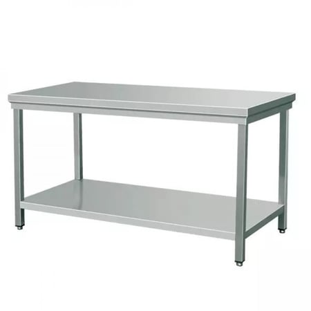 طاولة استيل رف سفلي 140سم