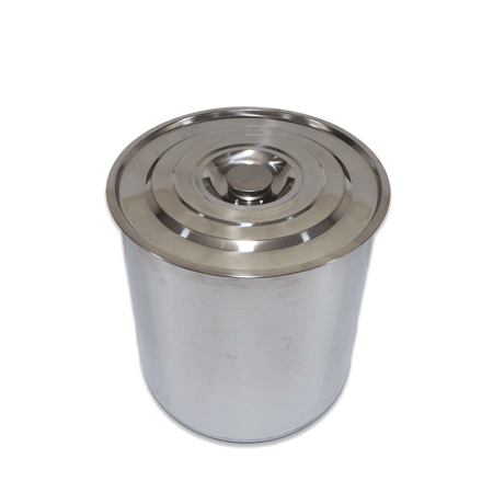 سطل استيل بغطاء 20 لتر