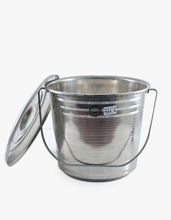 سطل استيل بغطاء