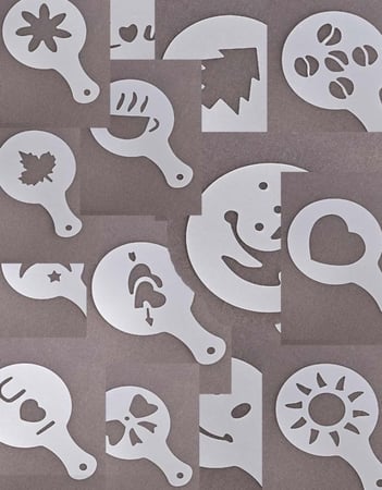 رسمات قهوة بلاستيك 16 قطعة