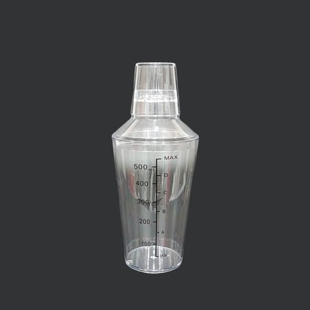 شيكر اكريلك شفاف 530 مل