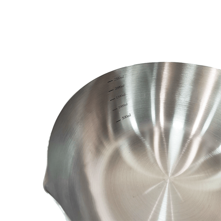 كسرولا استيل عميق بمعيار مقاس 18 سم