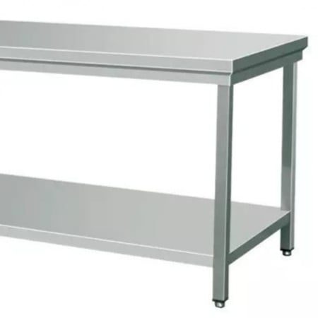 طاولة استيل رف سفلي 120 سم