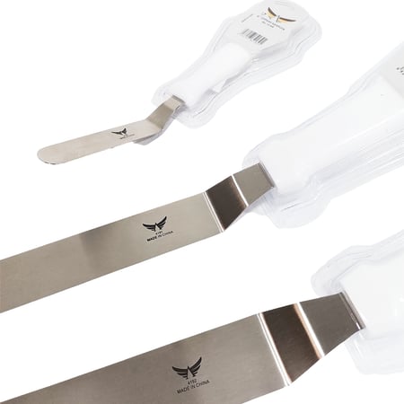 طقم اسباتول حلواني استيل معكوف