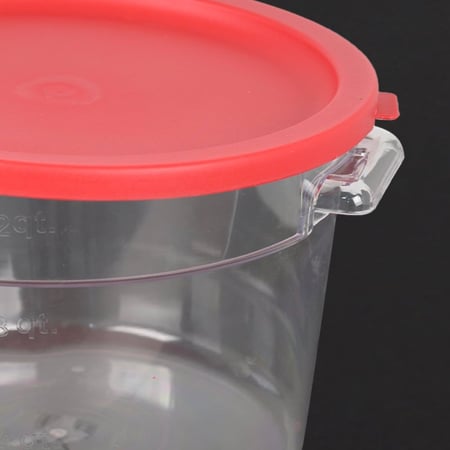 علبة شفافة مدور مع غطاء 4 لتر