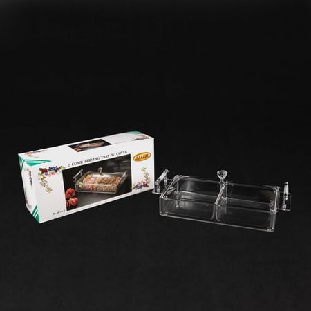 صينية تقديم شفاف مستطيله