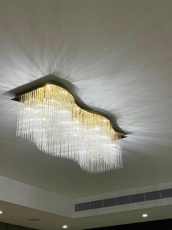 ثريه لاصق متعرجه 120 سم في 40 سم