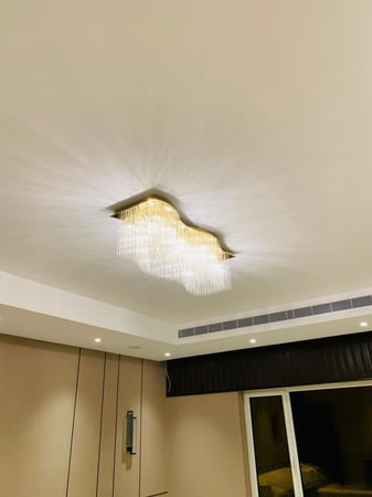 ثريه لاصق متعرجه 120 سم في 40 سم