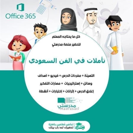 توزيع مادة تأملات في الفن السعودي أول ثانوي مسارات فصل أول مدرستي