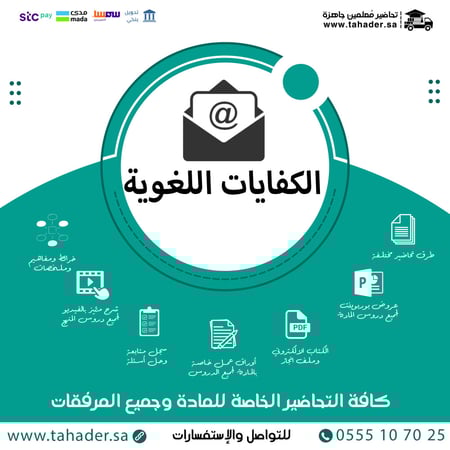 تحضير مادة الكفايات اللغوية 2-2 ثاني ثانوي مسارات الفصل الدراسي الثاني