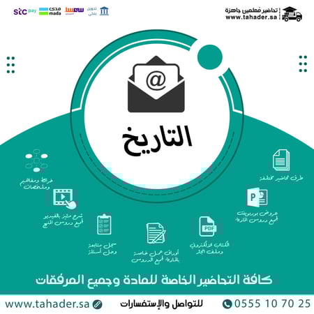 بوربوينت مادة التاريخ ثاني ثانوي مسارات الفصل الدراسي الثاني