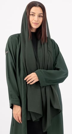 عباية خضراء حرير بارد