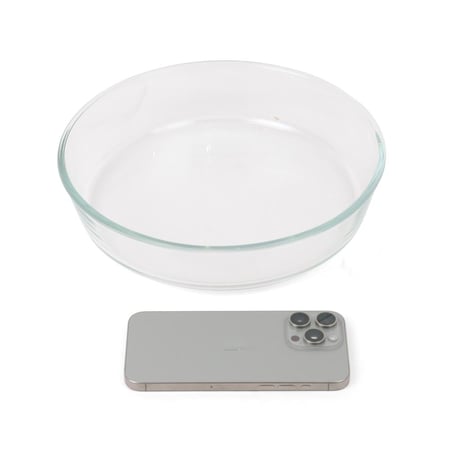 صينية زجاجية شفافة للحلويات والمعجنات | 26 سم