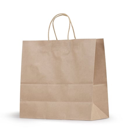 مجموعة (12) كيس ورق عرضي بني