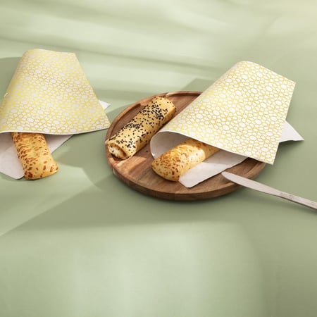 'مجموعة ( 500 ) ورق المنيوم للبرغر ' اصفر