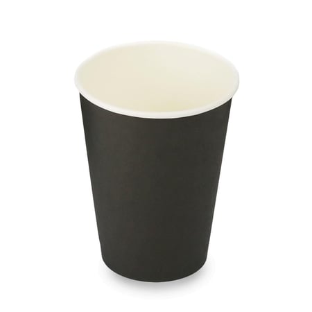 كرتون (1000) كوب ورق أسود فاخر | 12 انز