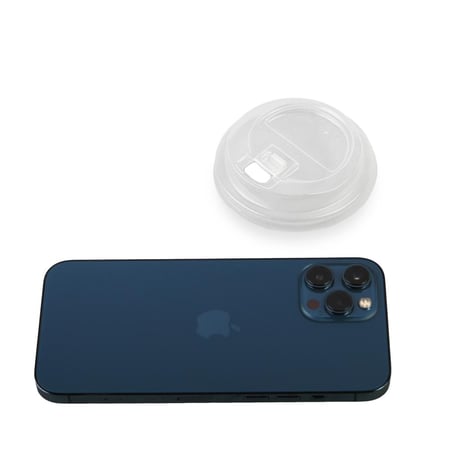 غطاء بلاستيك شفاف فاخر لأكواب الورق (50) حبة