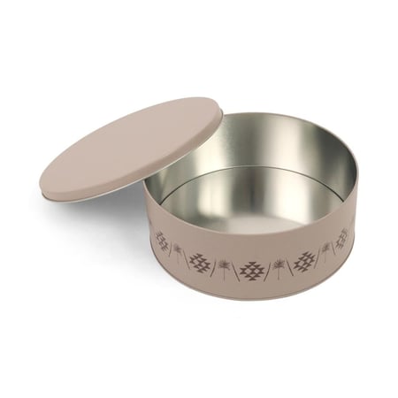 علبة معدنية دائرية بغطاء فاخر -صفقات