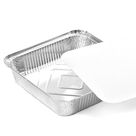 مجموعة (4) وعاء المنيوم مربع + غطاء 2300 ملل