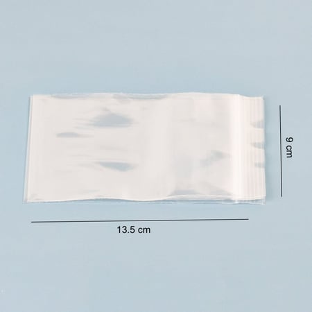 مجموعة (100) كيس بلاستيك شفاف قابل للإغلاق