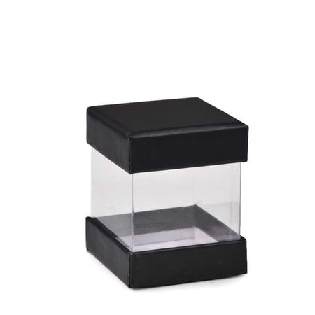 علبة توزيعات شفافة بغطاء أسود - صفقات