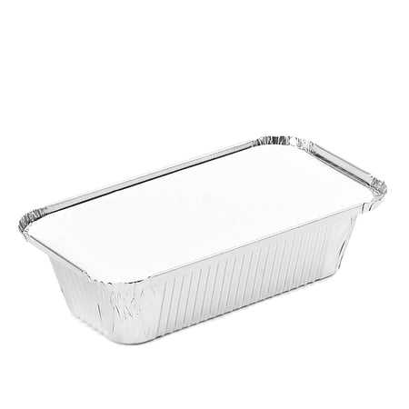 مجموعة (12) وعاء المنيوم مستطيل+ غطاء 670 ملل