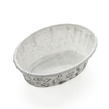 قوالب خبز ورقية بلون أبيض ورسومات - صفقات