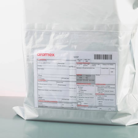 مجموعة (50) كيس شحن محكم الاغلاق مع ويندو خارجي