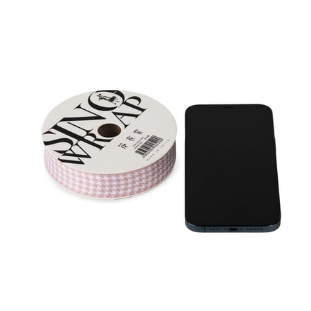 شريطة رول قماش لتزيين العلب و الهدايا وردي وأبيض- صفقات