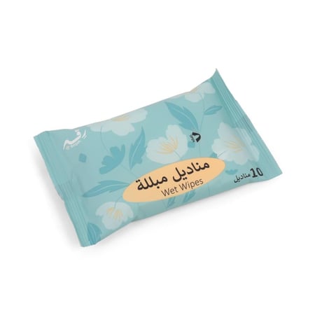 مناديل رِقة المبللة بتصميم أنيق لون أزرق