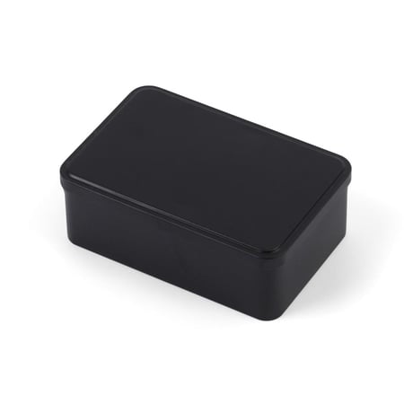 علبة معدنية للتخزين والتعبئة لون أسود-(1) حبة