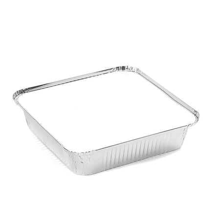 مجموعة (4) وعاء المنيوم مربع + غطاء 2300 ملل