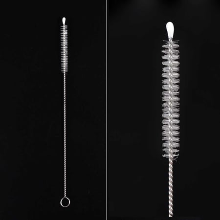 مجموعة ( 4) مصاصات ذهبية ستانلس ستيل للمشروبات والعصائر مزوردة بفرشة تنظيف - 23 سم