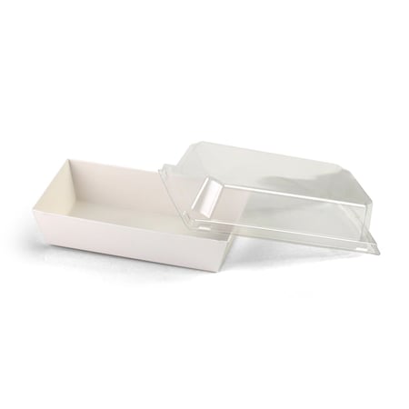 علب ورق أبيض بغطاء شفاف - صفقات