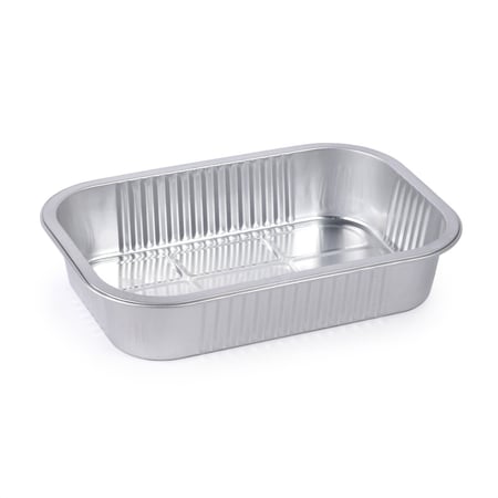 صحن المنيوم مستطيل بلون فضي مع غطاء-صفقات