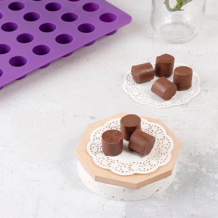 قوالب سيليكون بشكل دوائر بنفسجي اللون  - 88 قالب