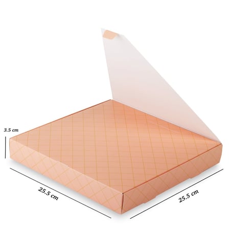 مجموعة (6) علبة فاخرة للشوكليت والحلويات لون وردي بنمط ذهبي وقفل علوي - 36 قسم