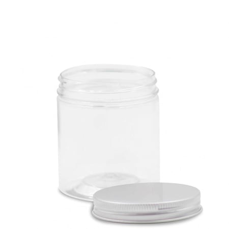 مجموعة (12)  علبة بلاستيك بغطاء فضي | 210 مل