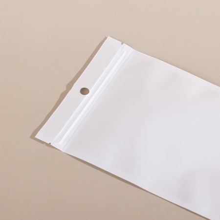 كيس بلاستيك أبيض بنافذة  سحاب كبس -صفقات